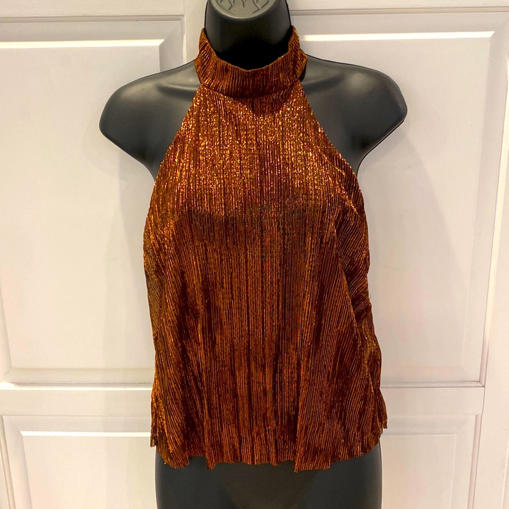 Forever 21 Golden shiny Halter Top